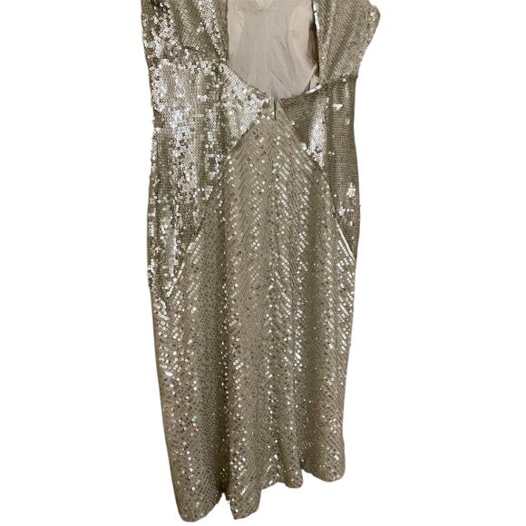 Escada Deienna Sequin Cocktail Dress US 6 100% Silk Open Back Formal Glam Party - Picture 8 of 16
